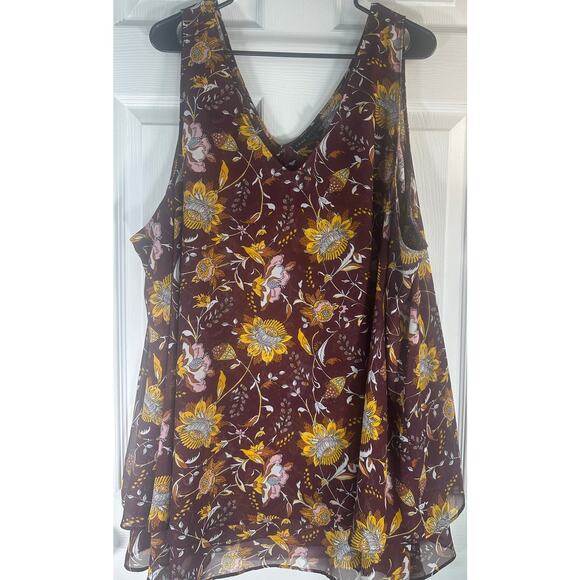 Lane Bryant Modern Swing Double-Layer Chiffon Tank – Size 30 - Picture 5 of 6